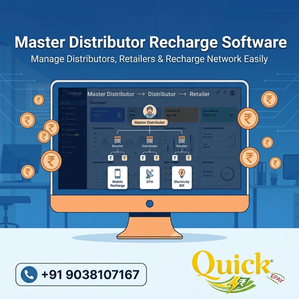 Master Distributor Recharge Software - Complete Multi-Level Distribution Platform