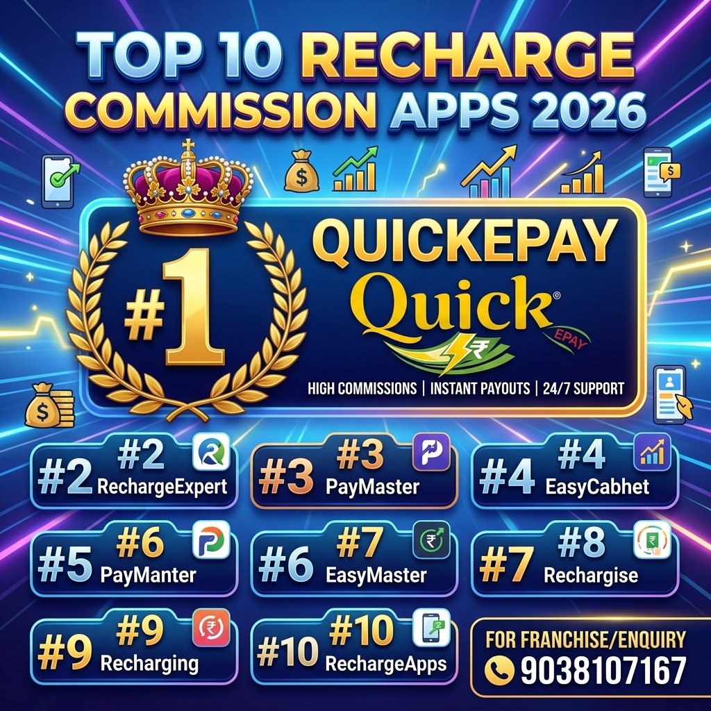 Top 10 Recharge Commission Apps 2026 - Best Earning Apps in India